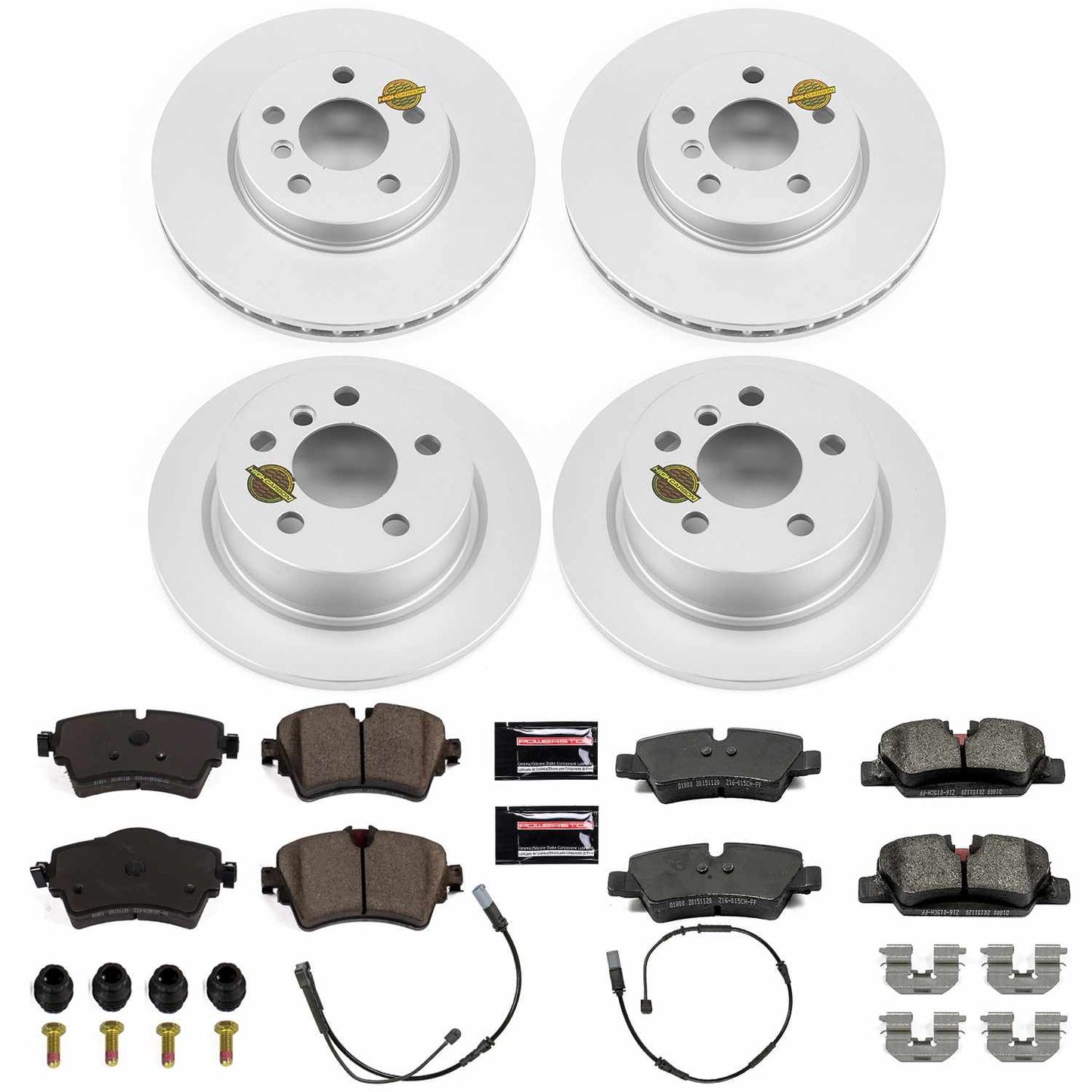 PowerStop Power Stop 14-19 Mini Cooper Front & Rear Z23 Evolution Sport Coated Brake Kit CRK7981