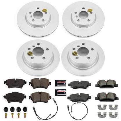PowerStop Power Stop 14-19 Mini Cooper Front & Rear Z23 Evolution Sport Coated Brake Kit CRK7981