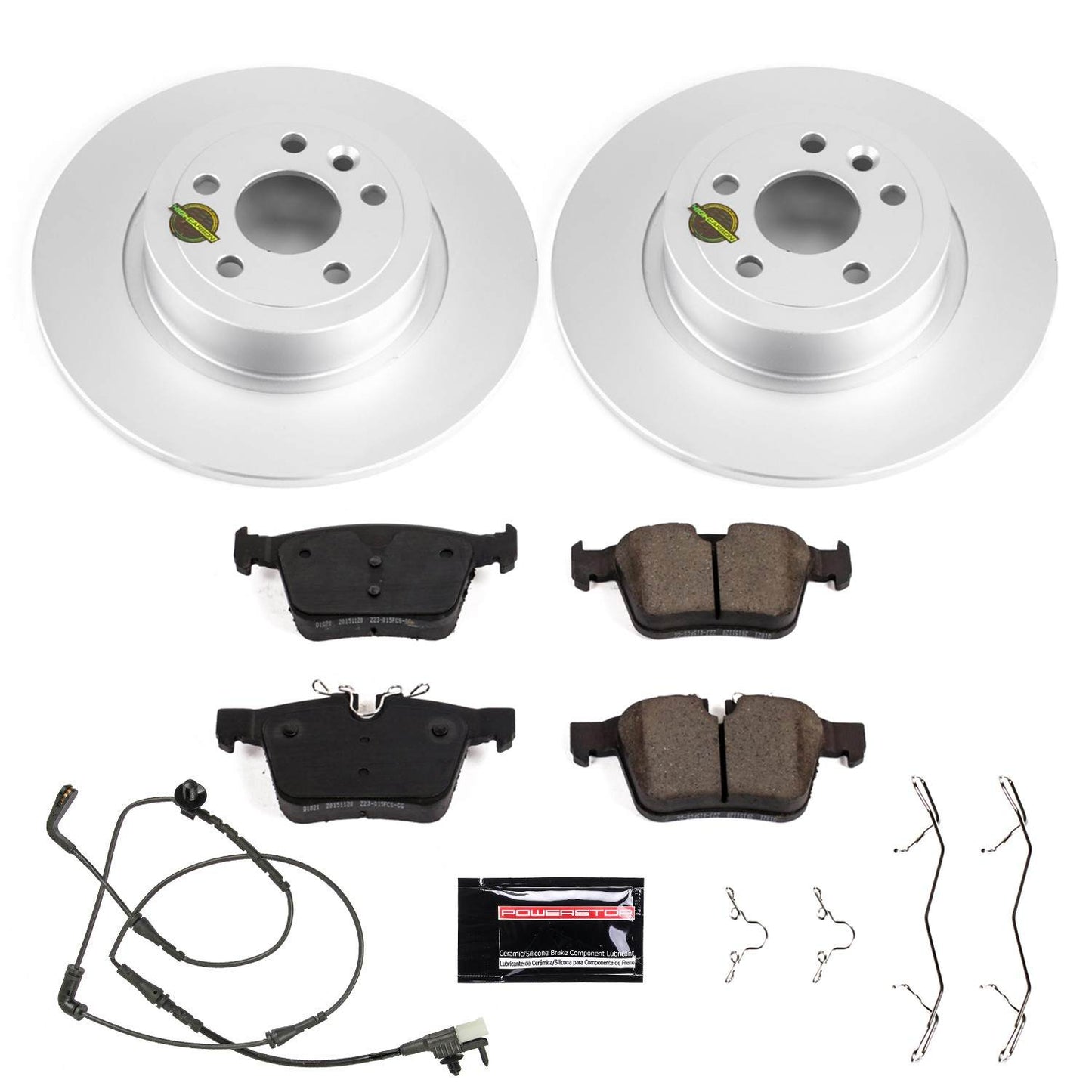 PowerStop Power Stop 16-18 Land Rover Range Rover Evoque Rear Z23 Evolution Sport Coated Brake Kit CRK7994