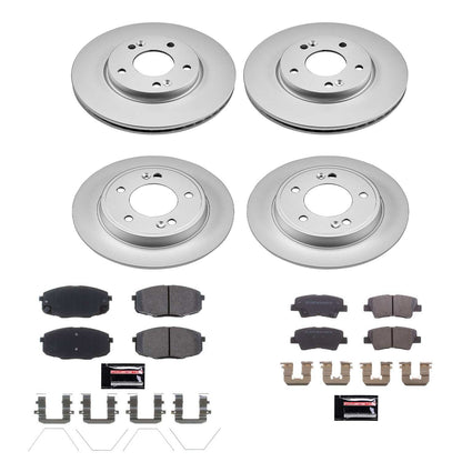 PowerStop Power Stop 17-19 Kia Soul Front & Rear Z17 Evolution Geomet Coated Brake Kit CRK8008