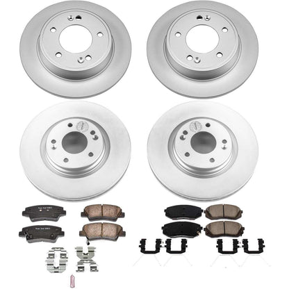 PowerStop Power Stop 17-19 Kia Soul Front & Rear Z17 Evolution Geomet Coated Brake Kit CRK8012