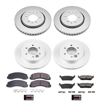 PowerStop Power Stop 2018 Ford Expedition Front & Rear Z17 Evolution Geomet Coated Brake Kit CRK8026