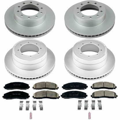 PowerStop Power Stop 2016 Ford F-350 Super Duty Front & Rear Z17 Evolution Geomet Coated Brake Kit CRK8027