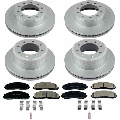 PowerStop Power Stop 2016 Ford F-350 Super Duty Front & Rear Z17 Evolution Geomet Coated Brake Kit CRK8028