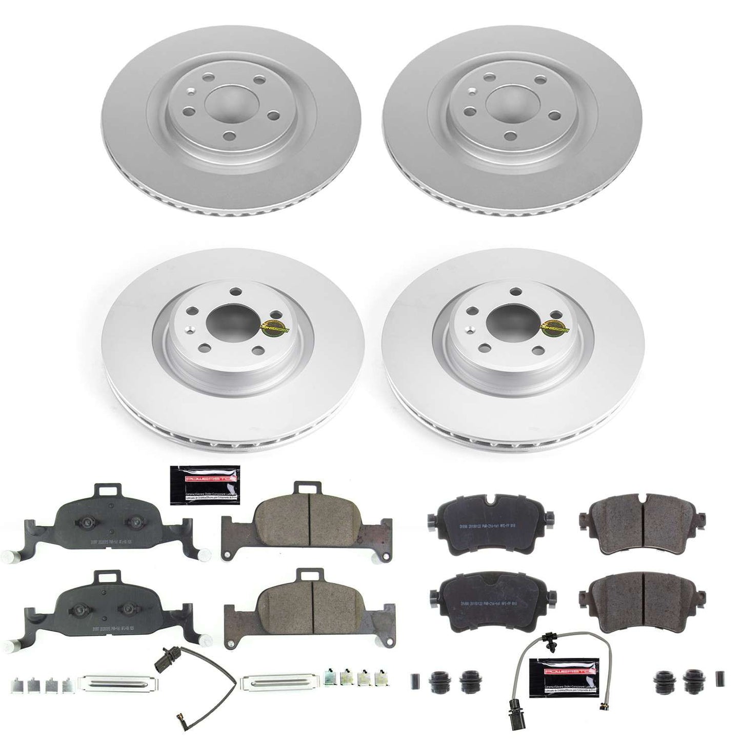 Power Stop 18-19 Audi Q5 Front & Rear Z23 Evolution Sport Coated Brake Kit CRK8053