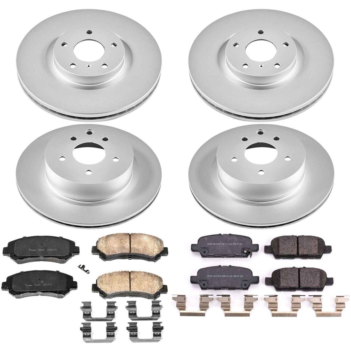 PowerStop Power Stop 2018 Nissan Maxima Front & Rear Z17 Evolution Geomet Coated Brake Kit CRK8059