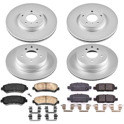PowerStop Power Stop 2018 Nissan Maxima Front & Rear Z17 Evolution Geomet Coated Brake Kit CRK8059