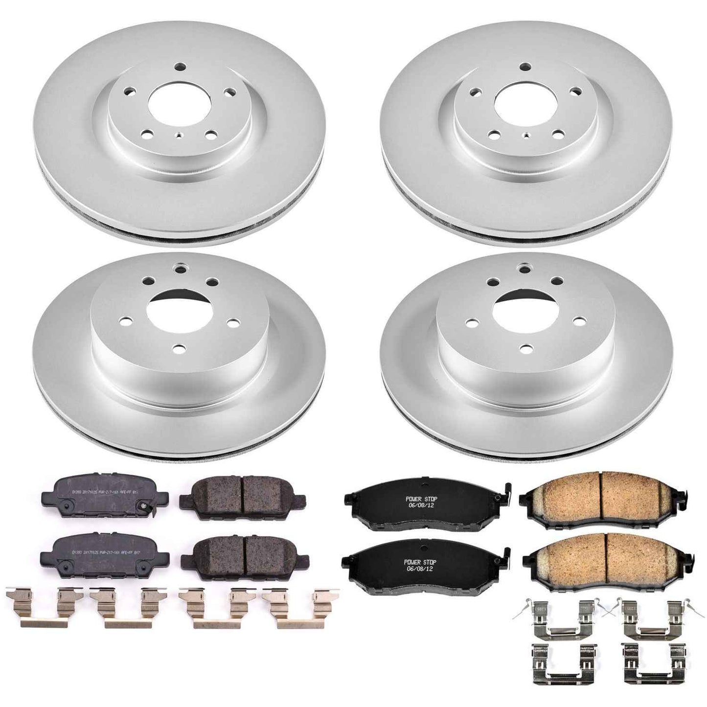PowerStop Power Stop 18-19 Nissan 370Z Front & Rear Z17 Evolution Geomet Coated Brake Kit CRK8060