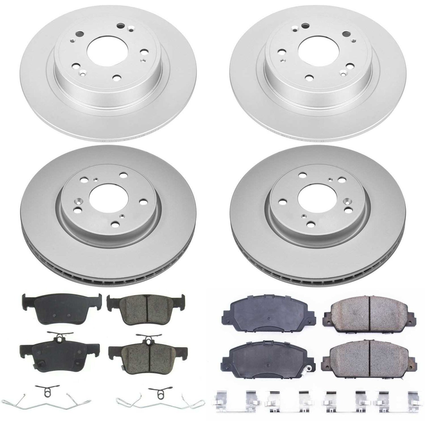 PowerStop Power Stop 18-19 Honda Accord Front & Rear Z17 Evolution Geomet Coated Brake Kit CRK8066
