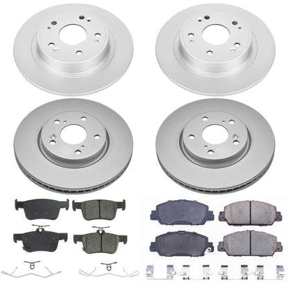 PowerStop Power Stop 18-19 Honda Accord Front & Rear Z17 Evolution Geomet Coated Brake Kit CRK8066