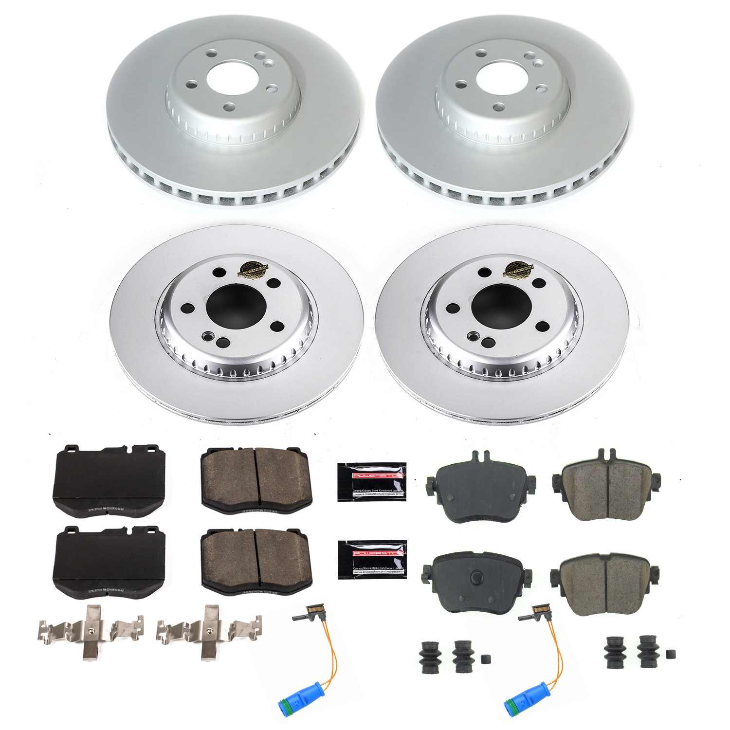 Power Stop 2017 Mercedes-Benz E300 Front & Rear Z17 Evolution Geomet Coated Brake Kit CRK8072