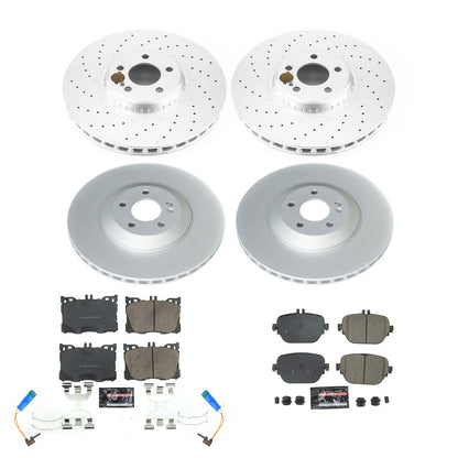 Power Stop 17-18 Mercedes-Benz E43 AMG Front & Rear Z17 Evolution Geomet Coated Brake Kit CRK8106