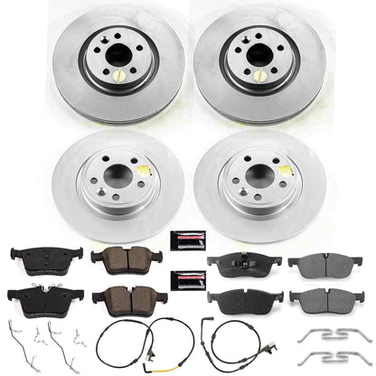 PowerStop Power Stop 2018 Jaguar E-Pace Front & Rear Z23 Evolution Sport Coated Brake Kit CRK8108