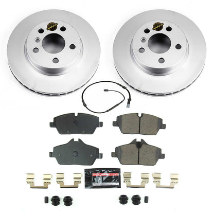 PowerStop Power Stop 14-19 BMW i3 Front Z23 Evolution Sport Coated Brake Kit CRK8112
