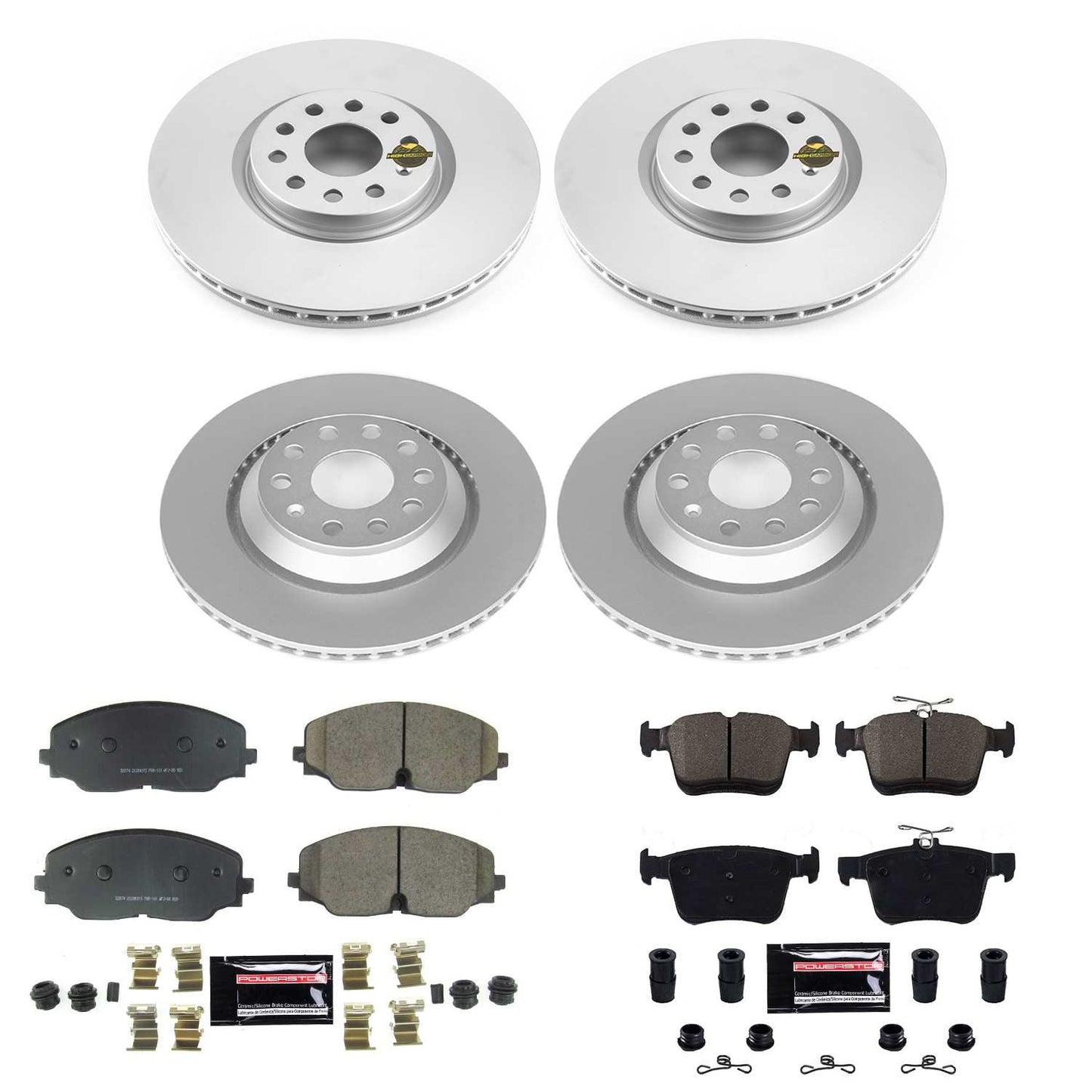 PowerStop Power Stop 18-19 Volkswagen Atlas Front & Rear Z23 Evolution Sport Coated Brake Kit CRK8118