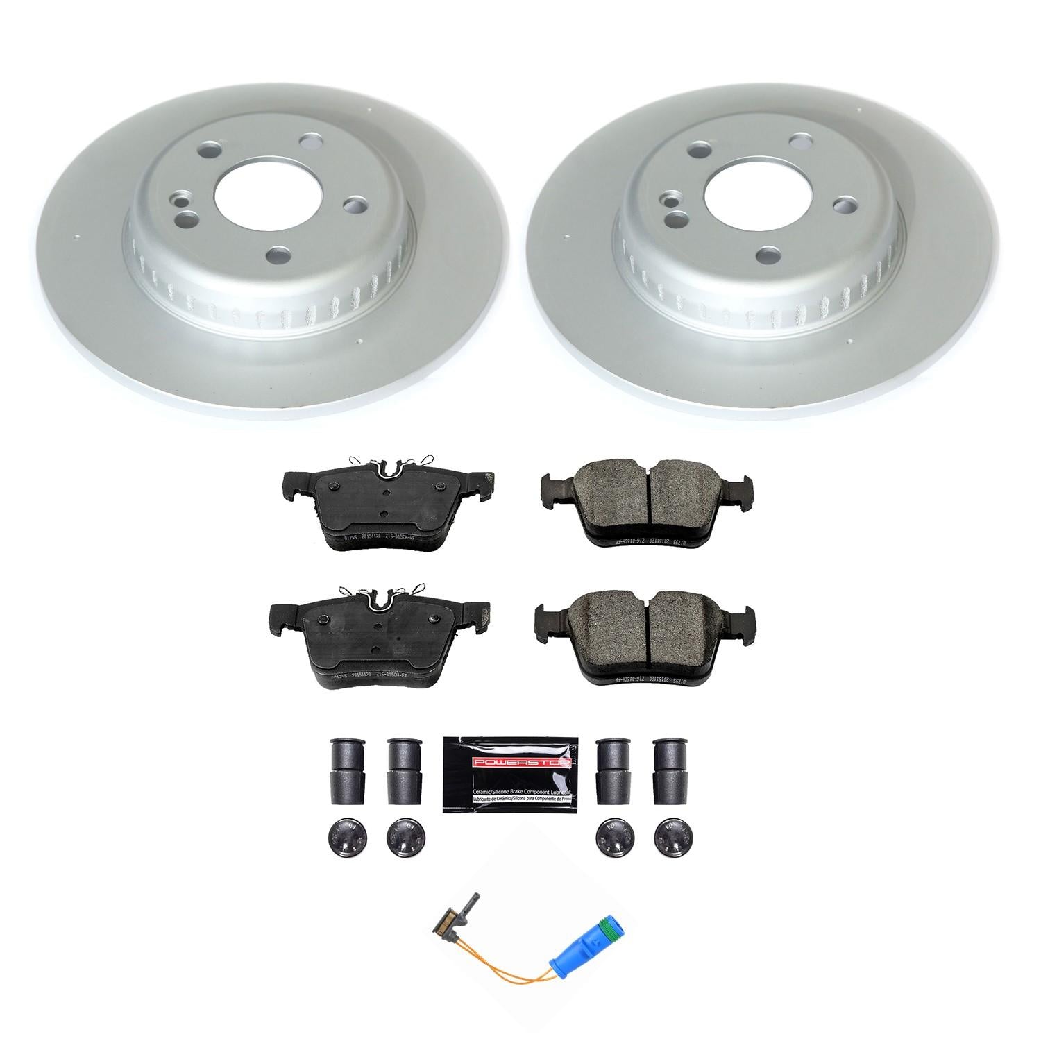 Power Stop 17-18 Mercedes-Benz C300 Rear Z17 Evolution Geomet Coated Brake Kit CRK8152