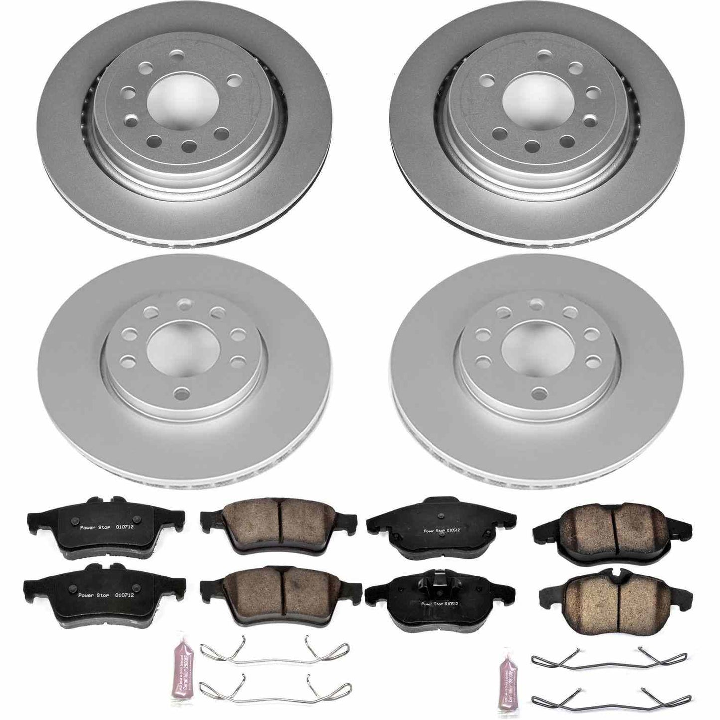 PowerStop Power Stop 2008 Saab 9-3 Front & Rear Z23 Evolution Sport Coated Brake Kit CRK8156