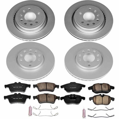 PowerStop Power Stop 2008 Saab 9-3 Front & Rear Z23 Evolution Sport Coated Brake Kit CRK8156
