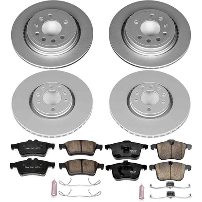 PowerStop Power Stop 2008 Saab 9-3 Front & Rear Z23 Evolution Sport Coated Brake Kit CRK8159