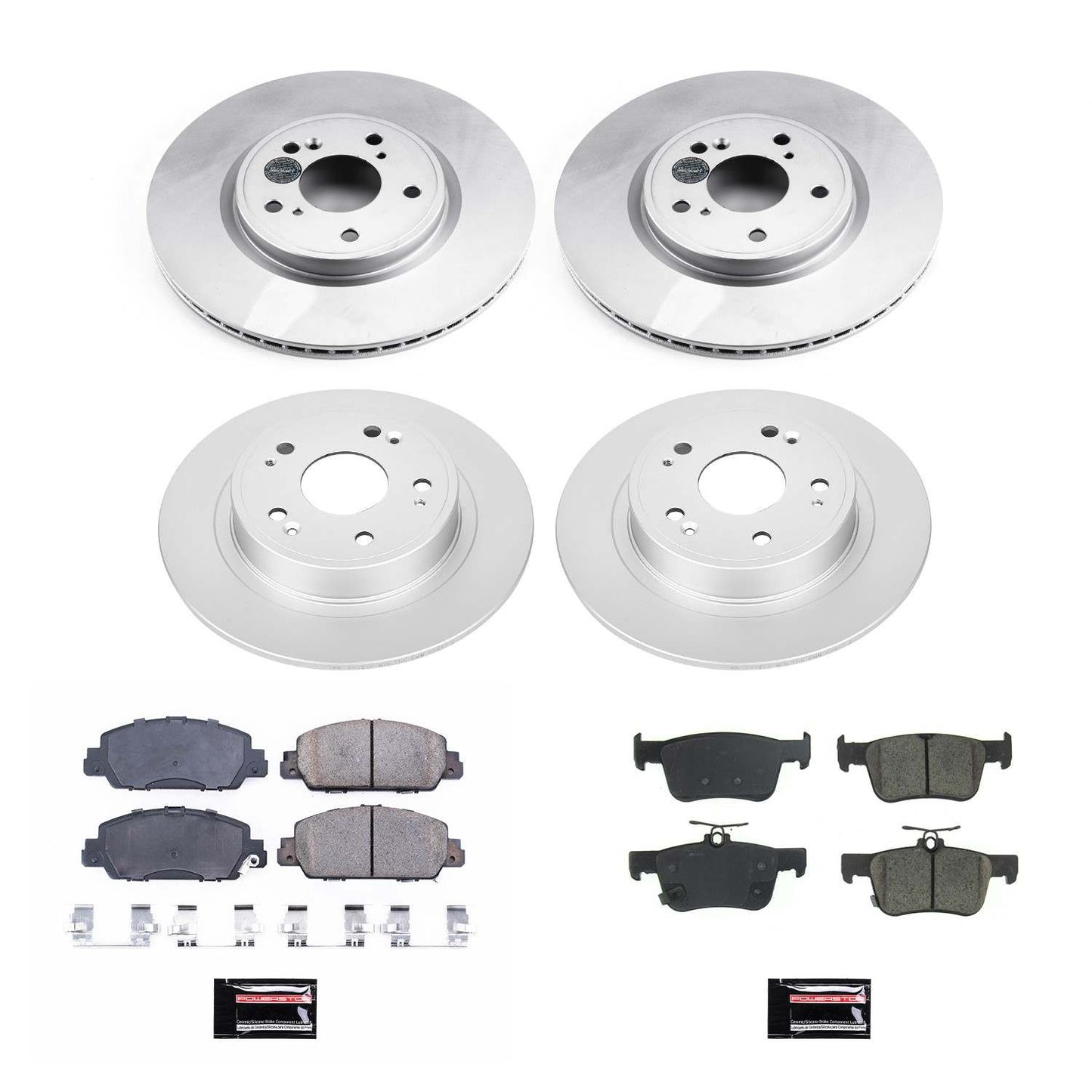 PowerStop Power Stop 18-19 Honda Accord Front & Rear Z17 Evolution Geomet Coated Brake Kit CRK8166