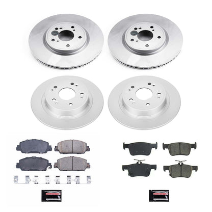 PowerStop Power Stop 18-19 Honda Accord Front & Rear Z17 Evolution Geomet Coated Brake Kit CRK8166