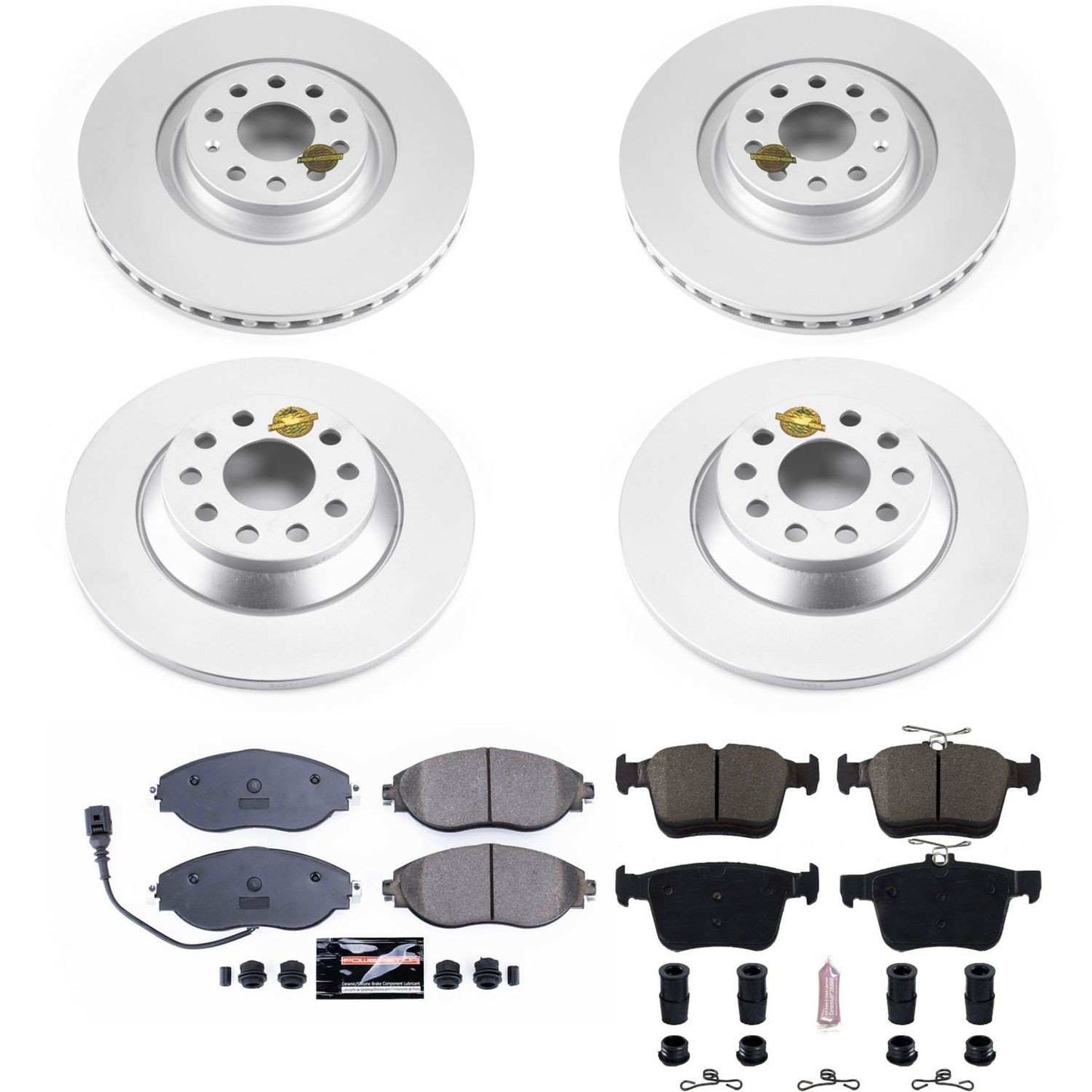 PowerStop Power Stop 18-19 Volkswagen Tiguan Front & Rear Z23 Evolution Sport Coated Brake Kit CRK8168