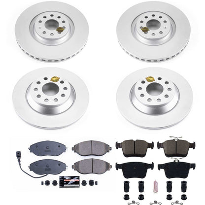 PowerStop Power Stop 18-19 Volkswagen Tiguan Front & Rear Z23 Evolution Sport Coated Brake Kit CRK8168