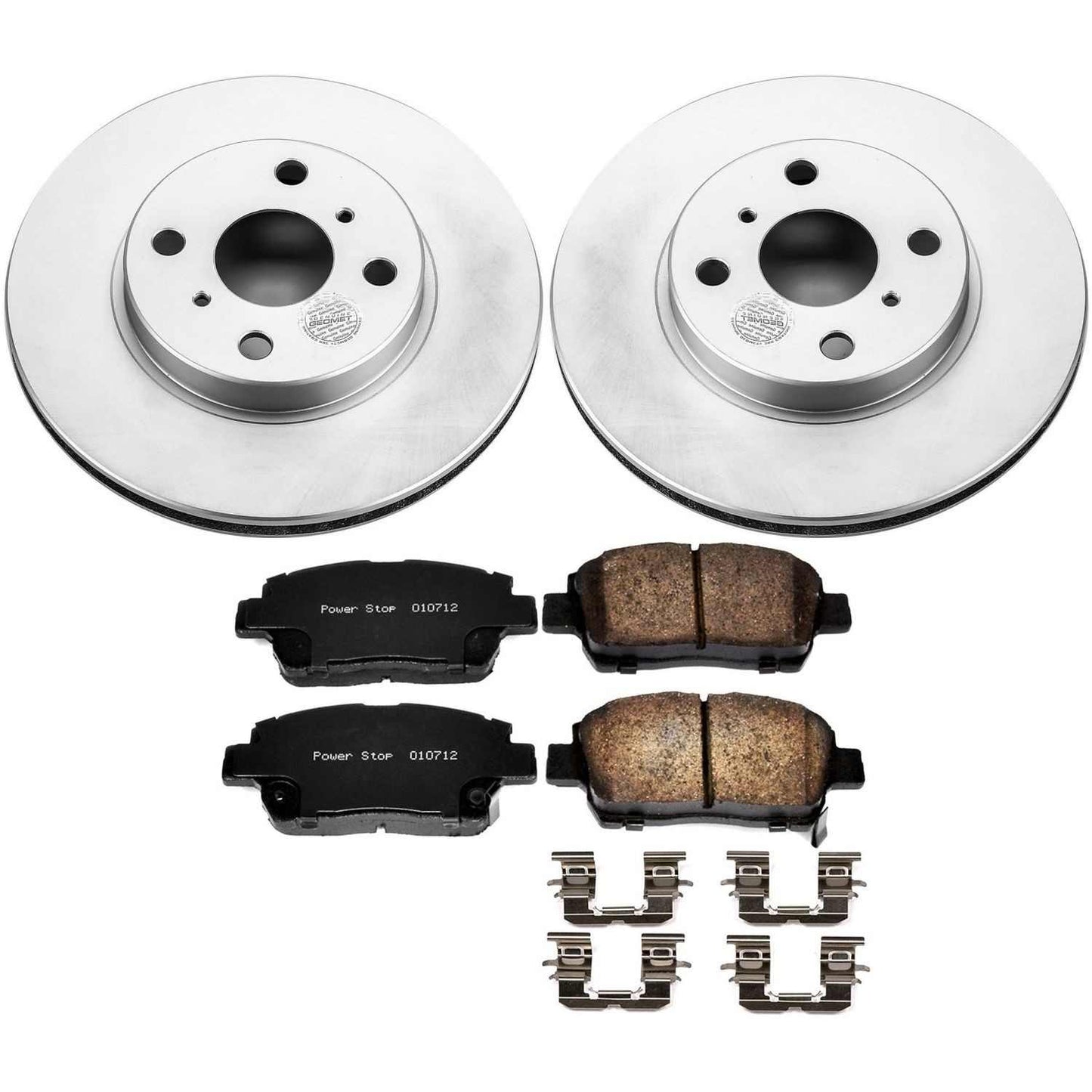 PowerStop Power Stop 01-05 Toyota Echo Front Z17 Evolution Geomet Coated Brake Kit CRK821