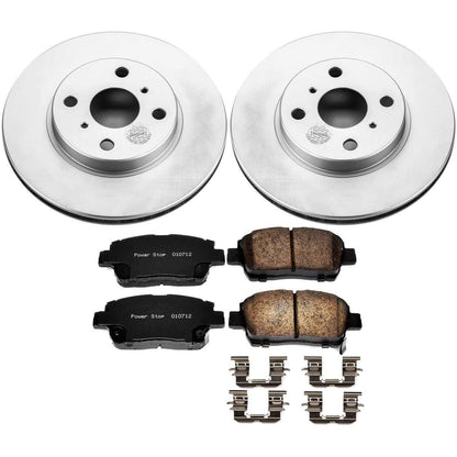 PowerStop Power Stop 01-05 Toyota Echo Front Z17 Evolution Geomet Coated Brake Kit CRK821
