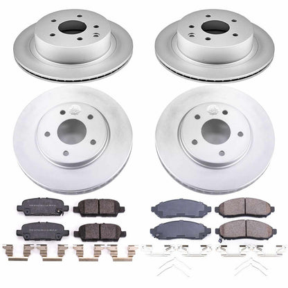 PowerStop Power Stop 11-14 Nissan Leaf Front & Rear Z17 Evolution Geomet Coated Brake Kit CRK8272