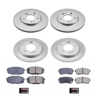 PowerStop Power Stop 18-19 Hyundai Kona Front & Rear Z17 Evolution Geomet Coated Brake Kit CRK8278