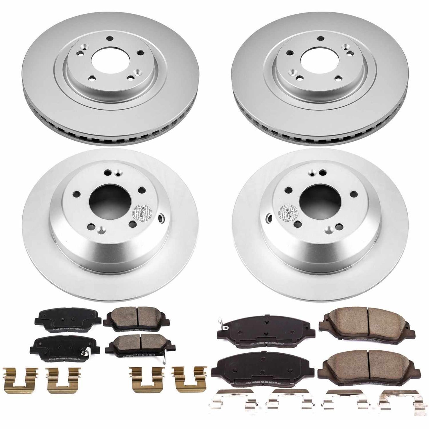 PowerStop Power Stop 2019 Hyundai Santa Fe XL Front & Rear Z17 Evolution Geomet Coated Brake Kit CRK8281