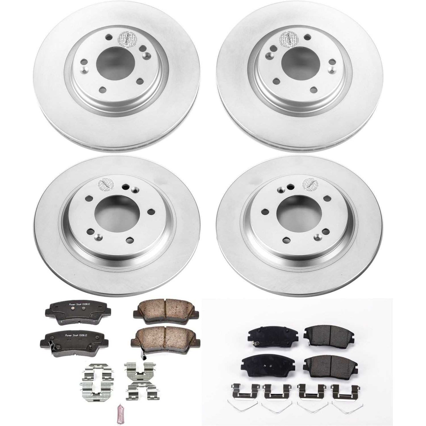 PowerStop Power Stop 18-19 Hyundai Elantra GT Front & Rear Z17 Evolution Geomet Coated Brake Kit CRK8284
