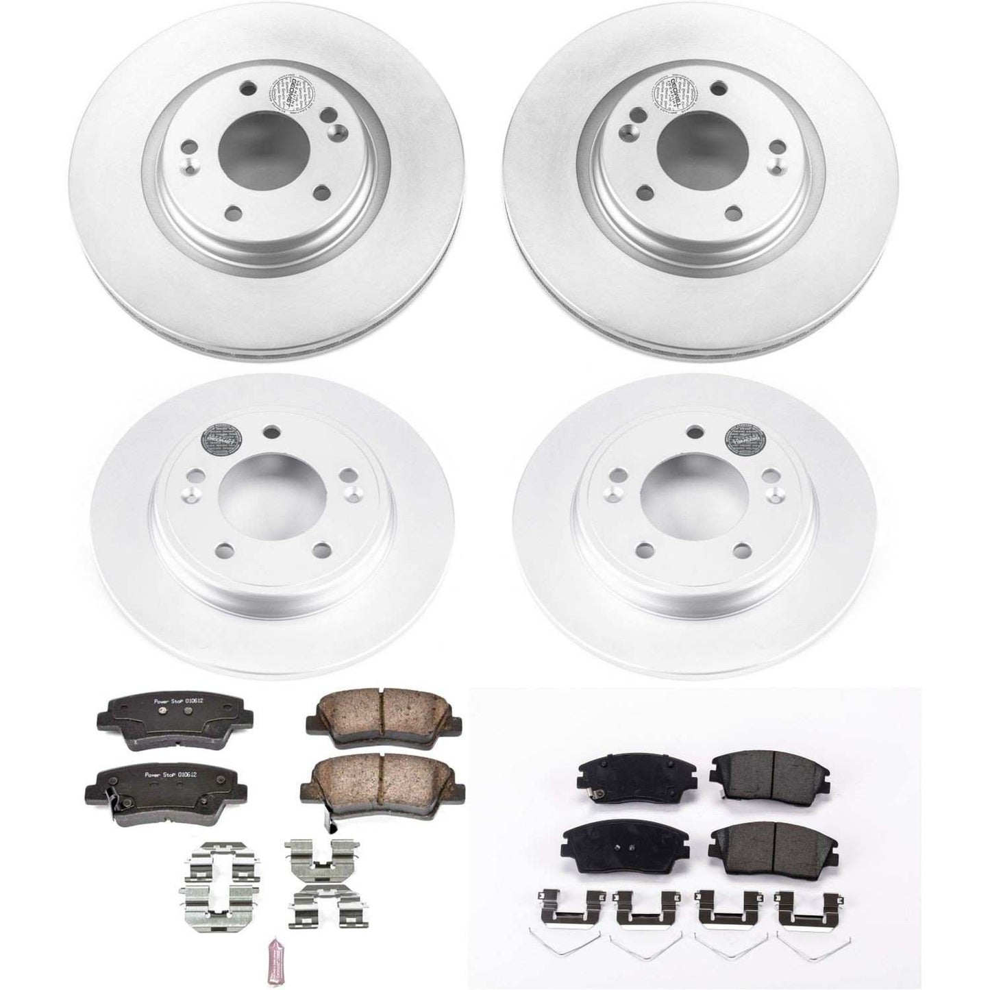PowerStop Power Stop 17-19 Hyundai Elantra Front & Rear Z17 Evolution Geomet Coated Brake Kit CRK8285