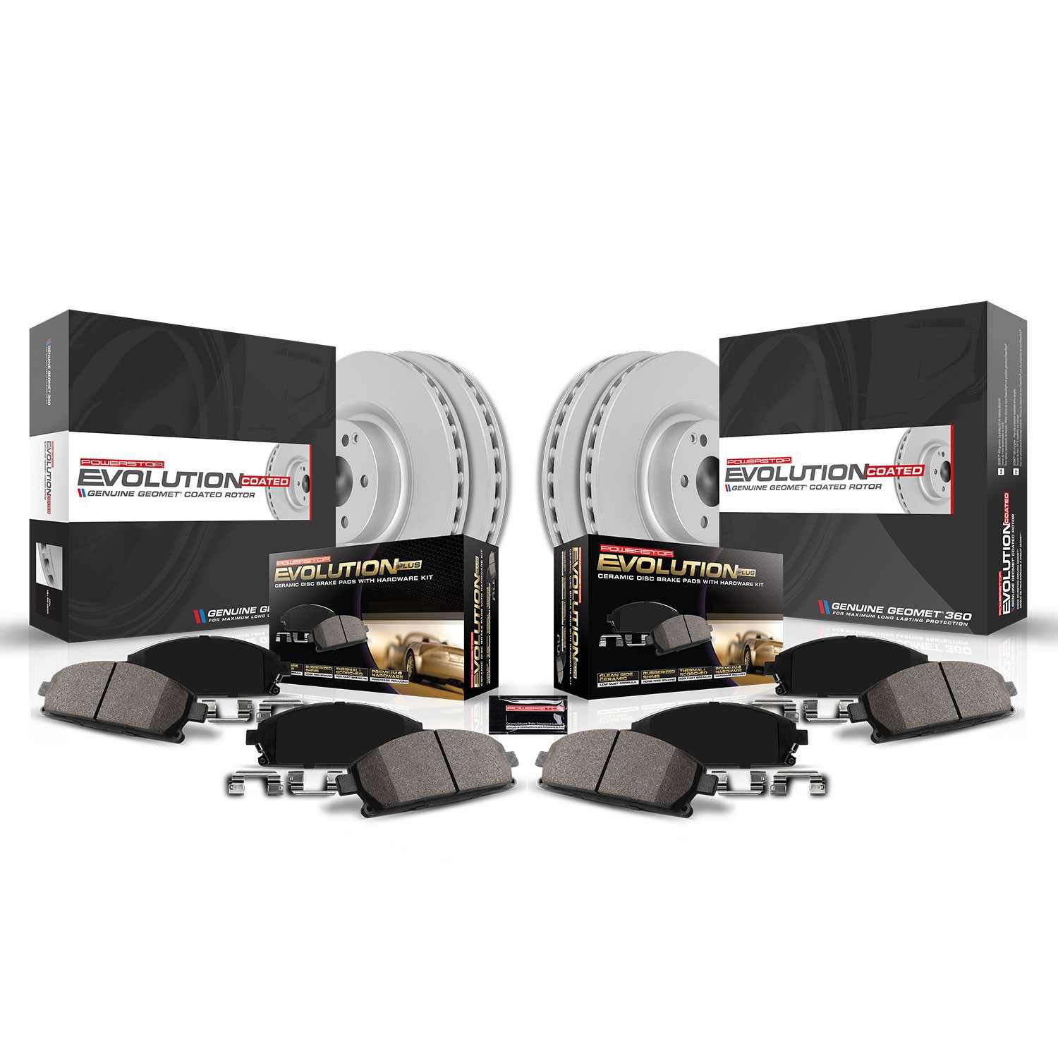 Power Stop 18-20 Hyundai Kona Front & Rear Z17 Evolution Geomet Coated Brake Kit CRK8286