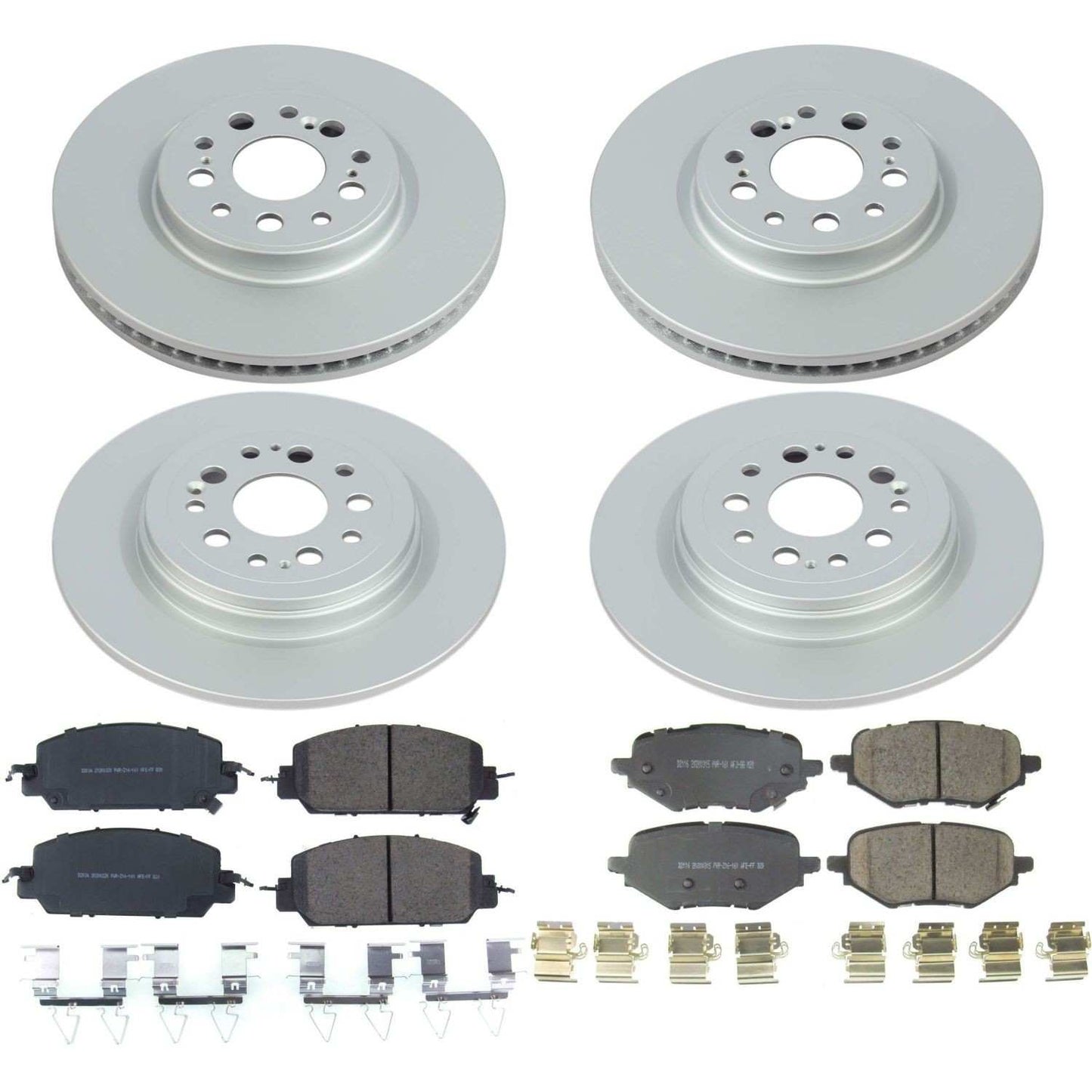 Power Stop 17-19 Honda Clarity Front & Rear Z17 Evolution Geomet Coated Brake Kit CRK8294