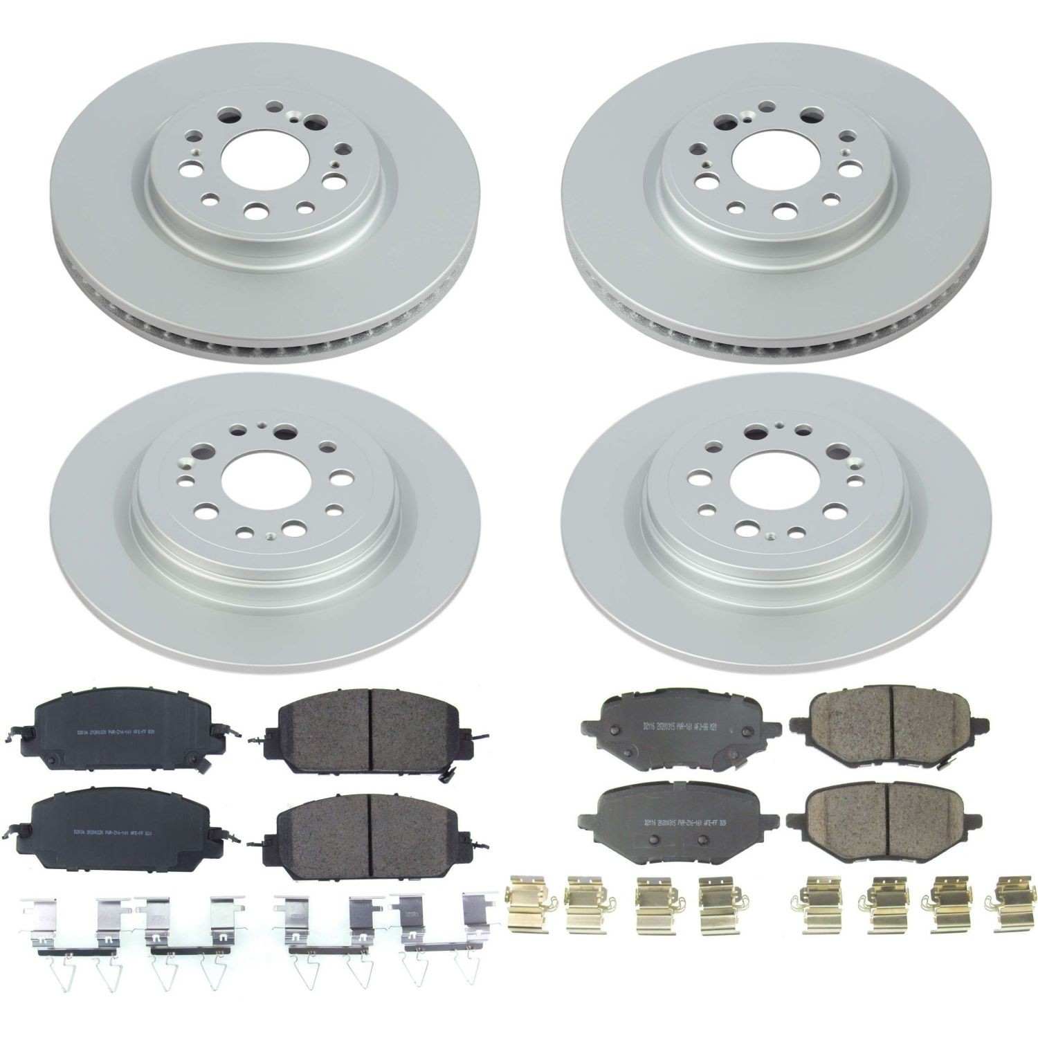 Power Stop 17-19 Honda Clarity Front & Rear Z17 Evolution Geomet Coated Brake Kit CRK8294
