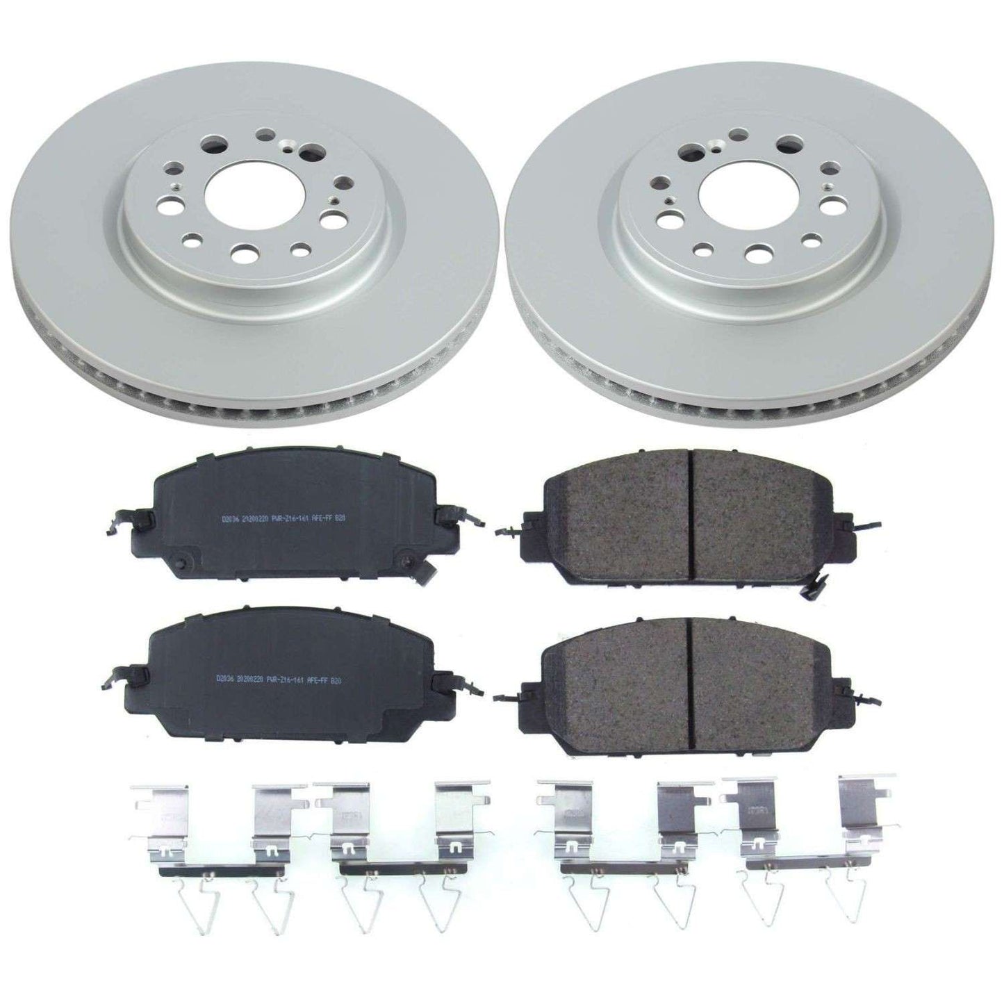 Power Stop 17-19 Honda Clarity Front Z17 Evolution Geomet Coated Brake Kit CRK8295