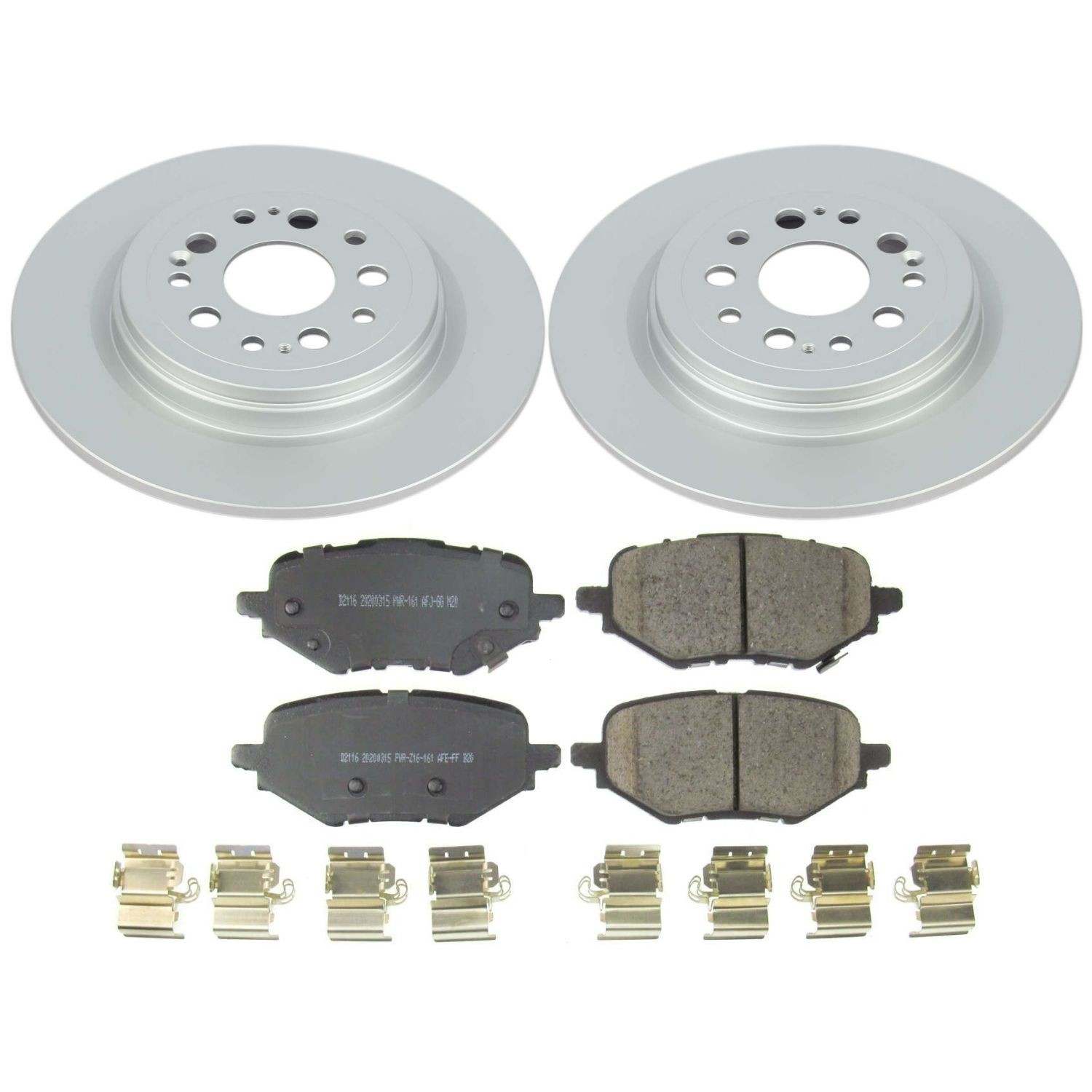 Power Stop 17-19 Honda Clarity Rear Z17 Evolution Geomet Coated Brake Kit CRK8296