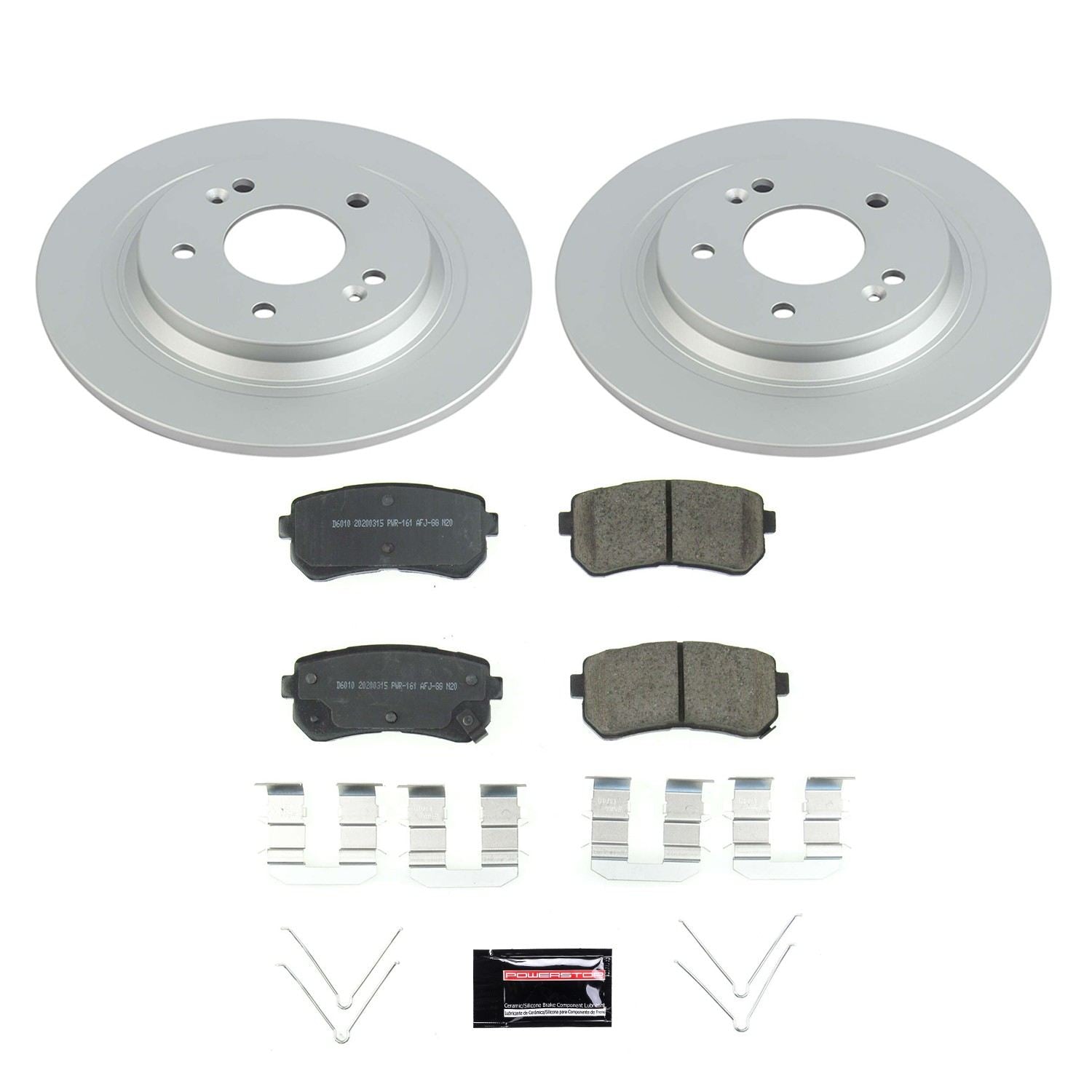 Power Stop 18-20 Hyundai Kona Rear Z17 Evolution Geomet Coated Brake Kit CRK8306
