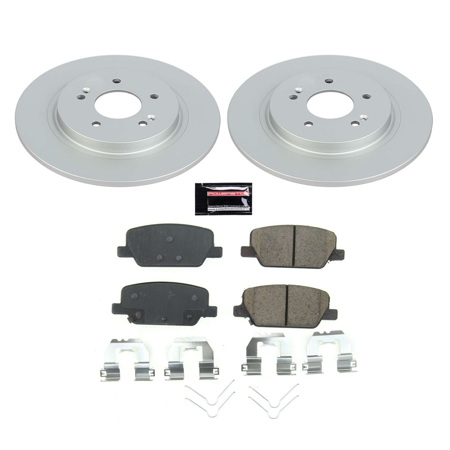 Power Stop 2019 Hyundai Santa Fe Rear Z17 Evolution Geomet Coated Brake Kit CRK8310