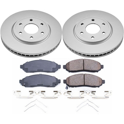 PowerStop Power Stop 2019 Nissan Frontier Front Z17 Evolution Geomet Coated Brake Kit CRK8324