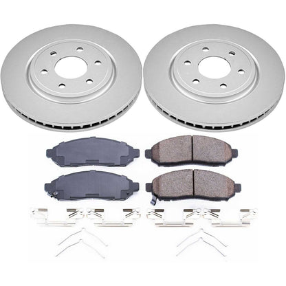 PowerStop Power Stop 2019 Nissan Frontier Front Z17 Evolution Geomet Coated Brake Kit CRK8325