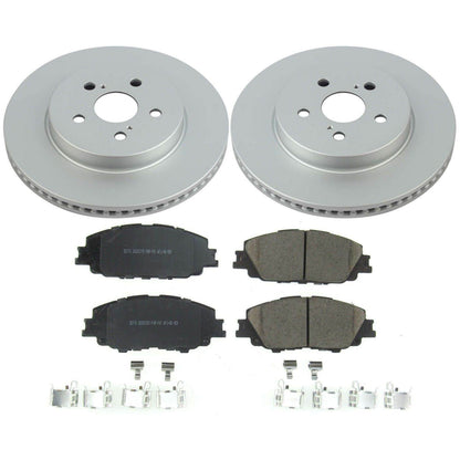 Power Stop 2019 Toyota Corolla Front Z17 Evolution Geomet Coated Brake Kit CRK8328