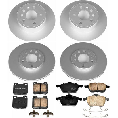PowerStop Power Stop 97-98 Saab 900 Front & Rear Z23 Evolution Sport Coated Brake Kit CRK833