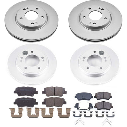 PowerStop Power Stop 2019 Hyundai Elantra Front & Rear Z17 Evolution Geomet Coated Brake Kit CRK8344
