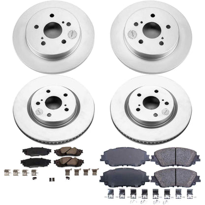 PowerStop Power Stop 2019 Lexus ES350 Front & Rear Z17 Evolution Geomet Coated Brake Kit CRK8348