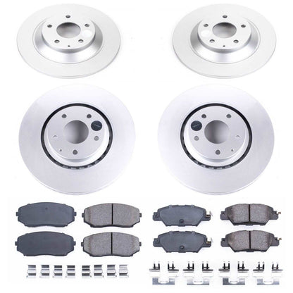 PowerStop Power Stop 2019 Mazda CX-5 Front & Rear Z17 Evolution Geomet Coated Brake Kit CRK8351