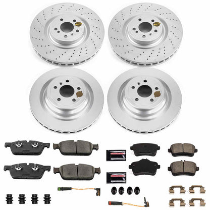 PowerStop Power Stop 2019 Mercedes-Benz GLS550 Front & Rear Z23 Evolution Sport Coated Brake Kit CRK8354