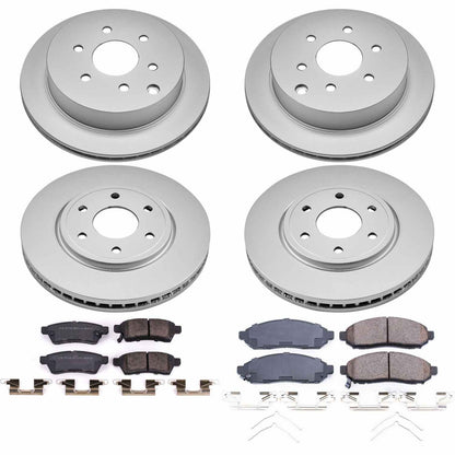PowerStop Power Stop 2019 Nissan Frontier Front & Rear Z17 Evolution Geomet Coated Brake Kit CRK8357